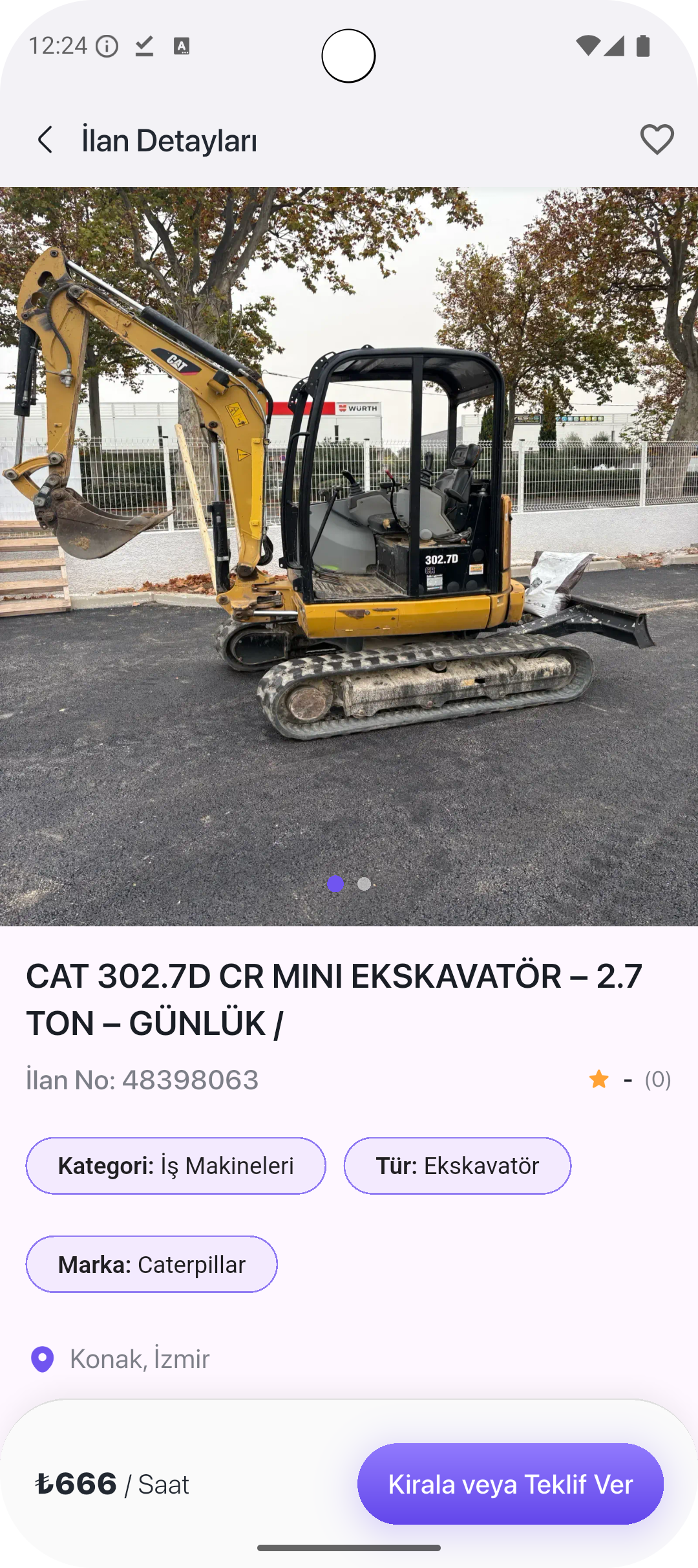 MARTOGO ilan detay ekranı